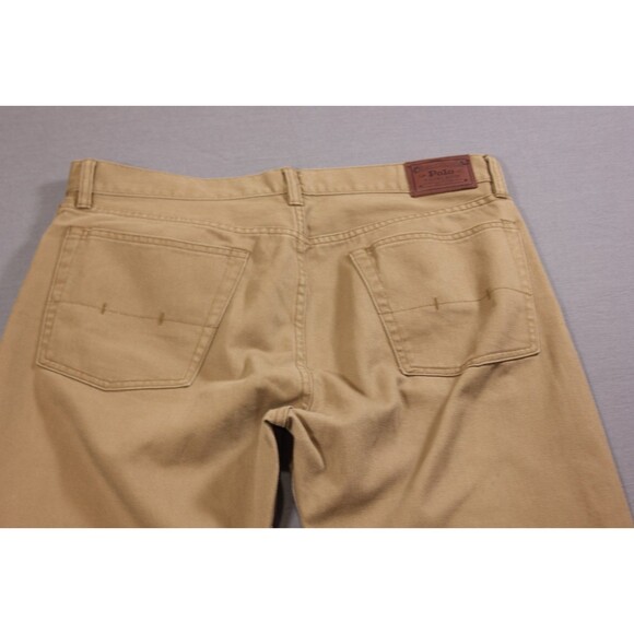 Polo Ralph Lauren Jeans Mens 867 Classic Brown denim Jeans Pony cotton 36" X 30" - Picture 9 of 12